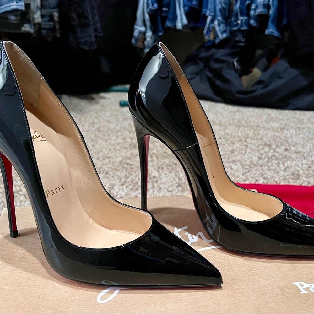Christian Louboutin Black Heels with Red Soles